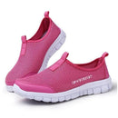 Women Casual Breathable Mesh walking Shoes In Solid Colors-Rose red2-4.5-JadeMoghul Inc.