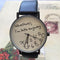 Women Casual Funny Quote Leather Strap Watch-black band white-JadeMoghul Inc.
