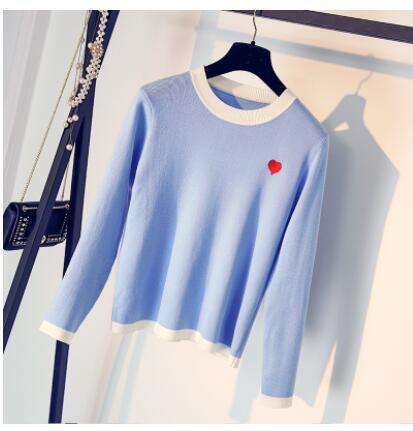 Women Casual Pullover Warm Sweater-Blue-One Size-JadeMoghul Inc.