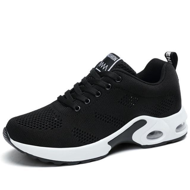 Women casual shoes four seasons Leather net woman fashion Cushion Air damping shoes-D-5-JadeMoghul Inc.