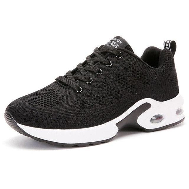 Women casual shoes four seasons Leather net woman fashion Cushion Air damping shoes-F-5-JadeMoghul Inc.