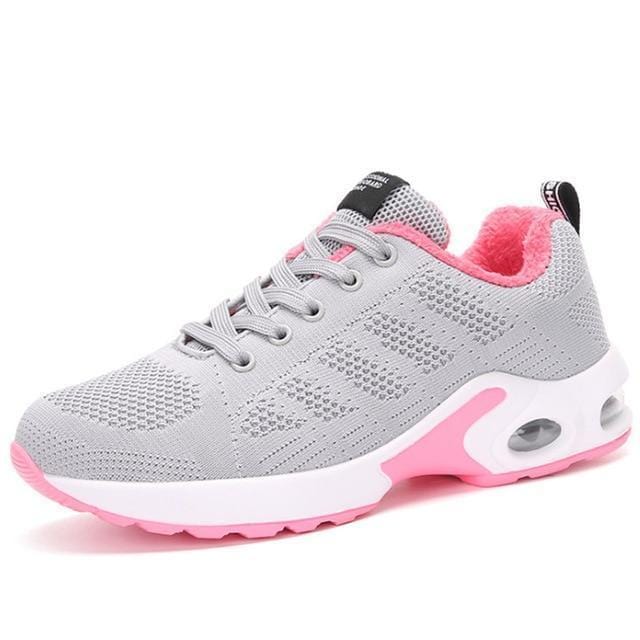 Women casual shoes four seasons Leather net woman fashion Cushion Air damping shoes-G-5-JadeMoghul Inc.