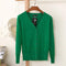 Women Casual Solid Color V Neck Cardigan-green-XL-JadeMoghul Inc.