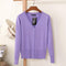 Women Casual Solid Color V Neck Cardigan-white-XL-JadeMoghul Inc.