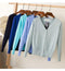Women Casual Solid Color V Neck Cardigan-white-XL-JadeMoghul Inc.