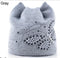 Women Cat Beanie/ Hat With Pearls And Diamond Butterfly Detailing-Gray-JadeMoghul Inc.