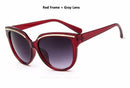 Women Cat Eye Acrylic Frame Sunglasses With 100% UV 400 Protection-Red-JadeMoghul Inc.