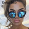 Women Cat Eye Sunglasses In Leopard Print And Reflective Mirror Lens-Gold Frame Gold-JadeMoghul Inc.