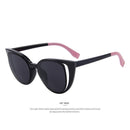 Women Cat Eye Sunglasses In Metal And Acrylic Frame With 100% UV 400 Protection-C01 Black-JadeMoghul Inc.