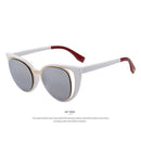 Women Cat Eye Sunglasses In Metal And Acrylic Frame With 100% UV 400 Protection-C03 White-JadeMoghul Inc.