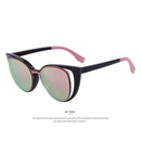 Women Cat Eye Sunglasses In Metal And Acrylic Frame With 100% UV 400 Protection-C06 Pink-JadeMoghul Inc.