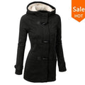 Women Causal Hooded Coat-Black-S-JadeMoghul Inc.