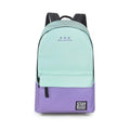 Women Color Block Canvas Basic Backpack-cyan purple-Russian Federation-JadeMoghul Inc.