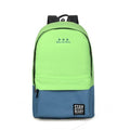 Women Color Block Canvas Basic Backpack-green-Russian Federation-JadeMoghul Inc.