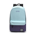 Women Color Block Canvas Basic Backpack-light blue-China-JadeMoghul Inc.