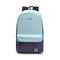 Women Color Block Canvas Basic Backpack-light blue-China-JadeMoghul Inc.