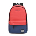 Women Color Block Canvas Basic Backpack-red-Russian Federation-JadeMoghul Inc.