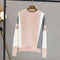 Women Color Block Pullover Sweater-Black-One Size-JadeMoghul Inc.