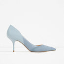 Women Color Block Stiletto Pumps In Mixed Materials With 3 Inch Heels-blue-5-JadeMoghul Inc.