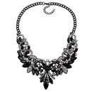 Women Colorful Crystal And Rhinestone Statement Necklace-Black 2-JadeMoghul Inc.