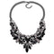 Women Colorful Crystal And Rhinestone Statement Necklace-Black 2-JadeMoghul Inc.