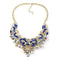 Women Colorful Crystal And Rhinestone Statement Necklace-blue-JadeMoghul Inc.