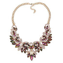 Women Colorful Crystal And Rhinestone Statement Necklace-Boho Multi-JadeMoghul Inc.