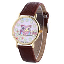 Women Colorful Crystal Owl And Flower Pattern Wrist Watch-As the picture show 2-JadeMoghul Inc.