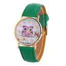 Women Colorful Crystal Owl And Flower Pattern Wrist Watch-As the picture show 3-JadeMoghul Inc.