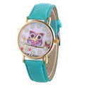 Women Colorful Crystal Owl And Flower Pattern Wrist Watch-As the picture show 7-JadeMoghul Inc.