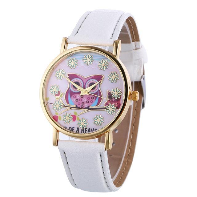 Women Colorful Crystal Owl And Flower Pattern Wrist Watch-As the picture show 8-JadeMoghul Inc.