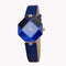Women Colorful Hexagonal Mirror Dial And Crystal Watch-Blue-JadeMoghul Inc.