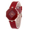 Women Colorful Hexagonal Mirror Dial And Crystal Watch-Red-JadeMoghul Inc.