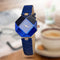 Women Colorful Hexagonal Mirror Dial And Crystal Watch-Red-JadeMoghul Inc.