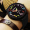 Women Colorful Number And Pencil Hands Dial Wrist Watch-Black-JadeMoghul Inc.