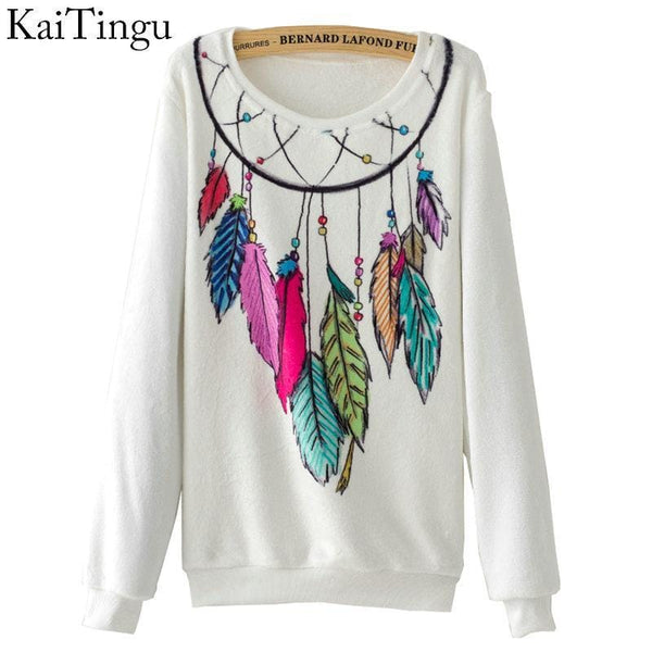 Women Colorful Printed Warm Sweatshirt-FZ0130-One Size-China-JadeMoghul Inc.