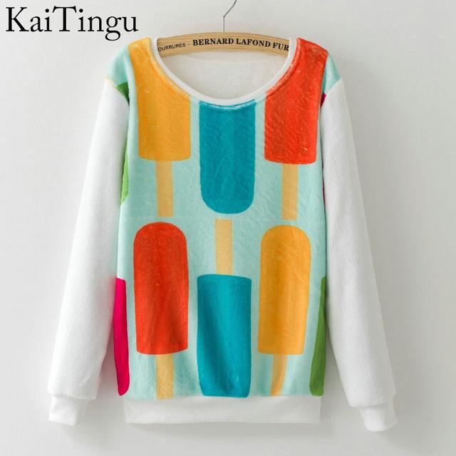 Women Colorful Printed Warm Sweatshirt-FZ0138-One Size-China-JadeMoghul Inc.