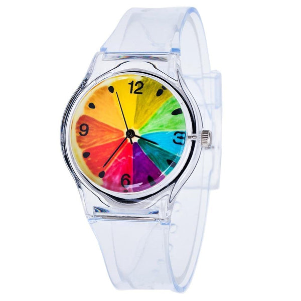 Women Colorful Silicone Transparent Watch-A-JadeMoghul Inc.