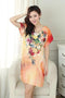 Women Cotton Floral Print Night Shirt Dress-1-One Size-JadeMoghul Inc.