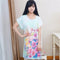 Women Cotton Floral Print Night Shirt Dress-11-One Size-JadeMoghul Inc.