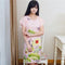 Women Cotton Floral Print Night Shirt Dress-14-One Size-JadeMoghul Inc.