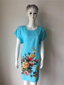 Women Cotton Floral Print Night Shirt Dress-18-One Size-JadeMoghul Inc.