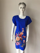 Women Cotton Floral Print Night Shirt Dress-21-One Size-JadeMoghul Inc.