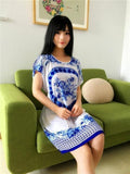 Women Cotton Floral Print Night Shirt Dress-6-One Size-JadeMoghul Inc.