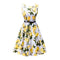 Women Cotton Floral Print Vintage Dress With Belt-3-S-JadeMoghul Inc.