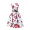 Women Cotton Floral Print Vintage Dress With Belt-9-S-JadeMoghul Inc.