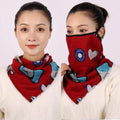 Women Cotton Mask Scarf Face Mascarillas Wraps Floral Print Lady Warm Neck Scarves Foulard Bandana Reusable Outdoor Riding Masks AExp