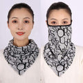 Women Cotton Mask Scarf Face Mascarillas Wraps Floral Print Lady Warm Neck Scarves Foulard Bandana Reusable Outdoor Riding Masks AExp