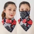Women Cotton Mask Scarf Face Mascarillas Wraps Floral Print Lady Warm Neck Scarves Foulard Bandana Reusable Outdoor Riding Masks AExp