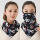 Women Cotton Mask Scarf Face Mascarillas Wraps Floral Print Lady Warm Neck Scarves Foulard Bandana Reusable Outdoor Riding Masks AExp